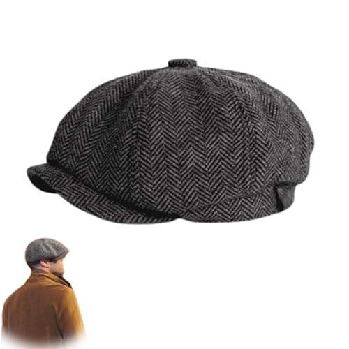 VNDUIFH Gorras de Boina Gorra de repartidor de periódicos Octogonal, Boinas de Pintor Vintage para Hombre, Gorra de repartidor de periódicos...