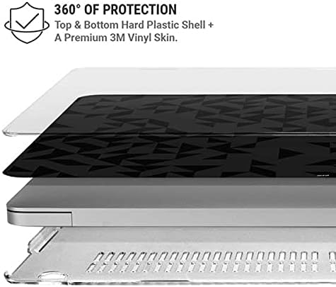 Skinit Case + Skin Compatible with MacBook Pro 15in (2016-19) Originally Designed Black Design