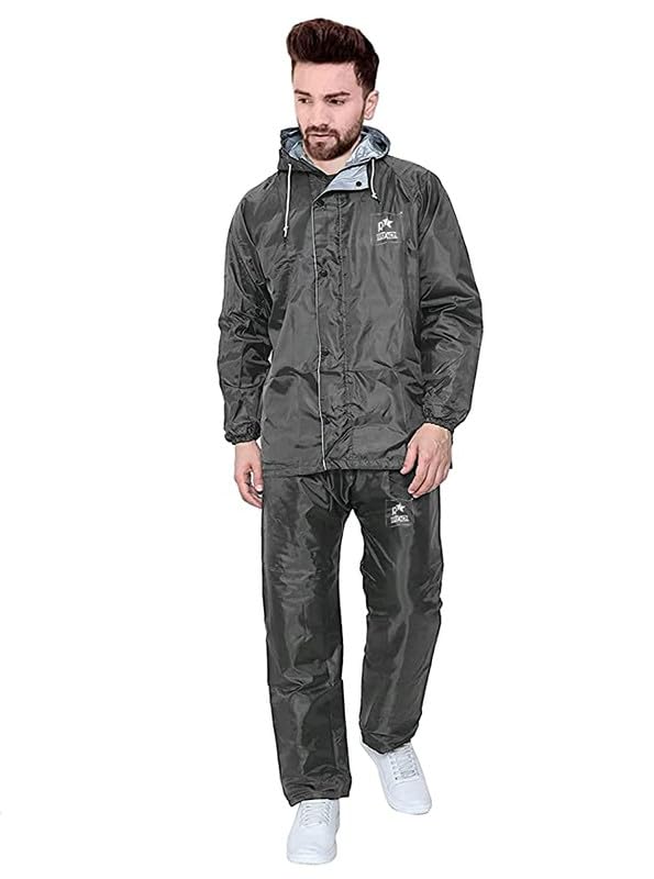 Image of Premium Brand Rain Coat for Men's & Women(Rain Coat for Men Waterproof for Bike Raincoat for Men with Hood. Set of Top and Bottom. Classic Series