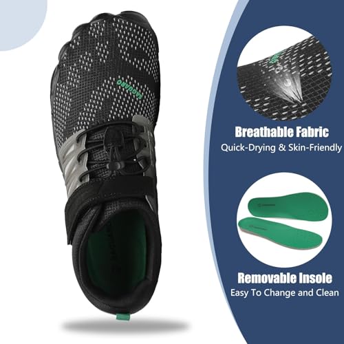 Image of SAGUARO Womens Mens Barefoot Shoes Minimalist Trail Runner Wide Toe Box Zero Drop Outdoor Cross Training Shoe