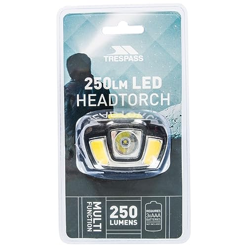 Trespass Head Torch 250LM Focused & Wide Beam Blackout, EACH - Image 2