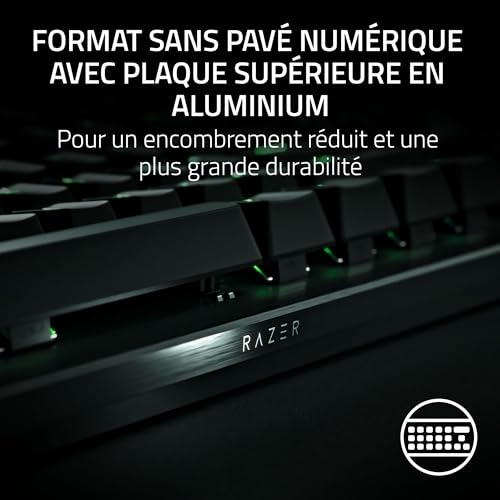 Razer Huntsman V3 Pro TKL (Switches Analog) - Clavier Gamer Tenkeyless (Switches Optiques Analogiques réglables de 0,1 à 4,0mm, Déclenchement Rapide, Touches en PBT Doubleshot) Clavier AZERTY| Noir