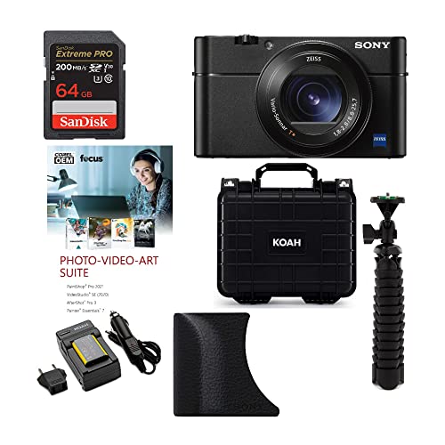 Sony DSC-RX100M5A RX100V5 Cyber-Shot Digital Camera with AGR2 Grip and 64GB Card Bundle