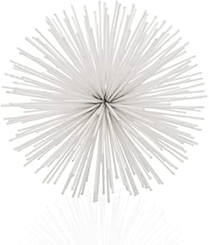 Modern Day Accents 5467 Erizo Urchin Small White Sphere, 6" D