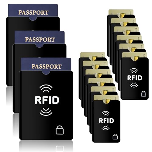 RFID Credit Card & Passport Sleeves (15 Pack)