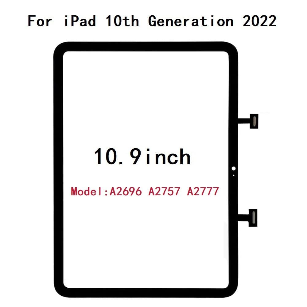 Digitalizzatore di Ricambio dello Schermo per iPad 10 (10a Generazione) A2696 A2757 A2777 10.9 Pollici 2022 Touch Screen Digitizer con Kit di Attrezzi