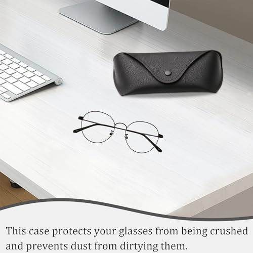 Image of Sunglass Eyeglass Case, Soft Eye Glasses Case for Men Women Adults, Portable Slim Reading Glasses Carrying Case