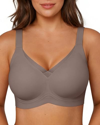 Image of VRVOCIE Wireless Bras for Women No Underwire Crossover V Mesh Seamless Supportive Bralettes Full Coverage Everyday Bra
