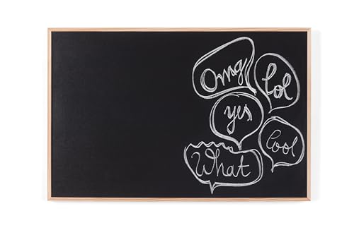 Bi-Office Kreidetafel New Basic, Memoboard mit Natur Kiefernholz...