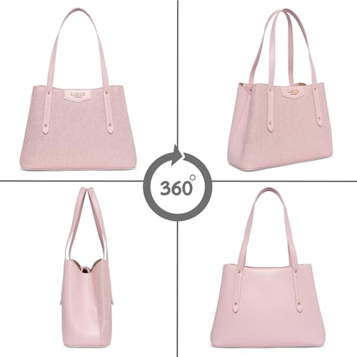 Image of Lavie Luxe Women's Glam Bella 3 Comparment Tote Handbag | Tote Bag For Work | Ladies Purse | Stylish Shoulder Bag | Gift For Women