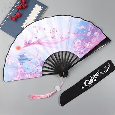 NZPOST Folding fan 30cm Bamboo Foldable Fan, Portable, Ancient Chinese Style, for Cheongsam Dance Performance fan (A7)