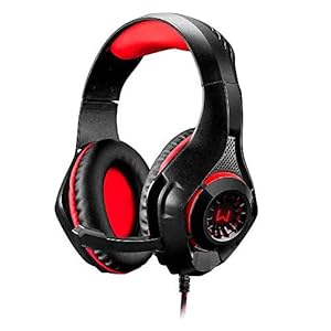 Headset Gamer Warrior Rama P3+USB Stereo Adaptador P2 LED Vermelho - PH219 - 8 416f88U4+3L. SS300