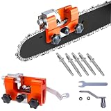 Lonwiner Afilador de Cadena para Motosierra, Kit Portátil de Afilado Universal para Todo Tipo de Motosierras, Color Naranja