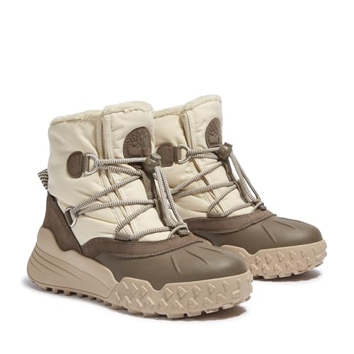Timberland Timberland Women's Moriah Range Mid Warm Lined Waterproof Snow Boot, Natural Woven, 5.5 Medium