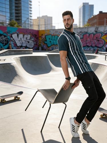 Image of fanideaz Branded Mens Half Sleeve Cotton Striped Polo T-Shirt for Mens || Polo Tshirt for Men || Branded Tshirt for Men