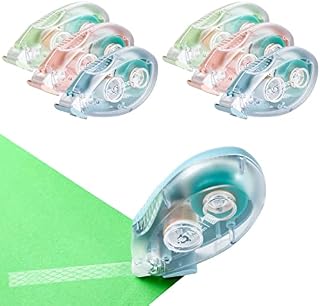6 Pcs Glue Roller, Double Sided Tape Adhesive Glue Tape Transparent Tape Dispenser Scrapbook Runner Tape for Crafts Photos Scrapbooking Notes (8mm x 6m