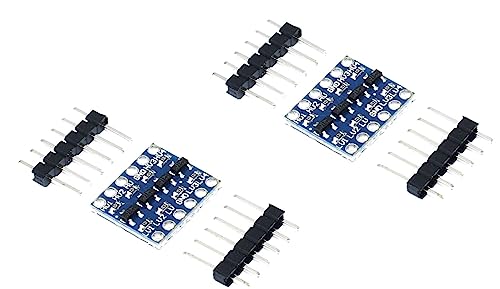 TECNOULAB 2 uds 4 Canales IIC I2C convertidor de Nivel lógico módulo bidireccional 5V a 3,3 V