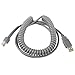 SinLoon Symbol Ls2208 USB Cable USB A to RJ45 Coiled Spiral Extension Cable Barcode Scanner Ls1203 Ls4208 Ls4278 Ds6707 Ds6708 USB Cable (10ft,3M)