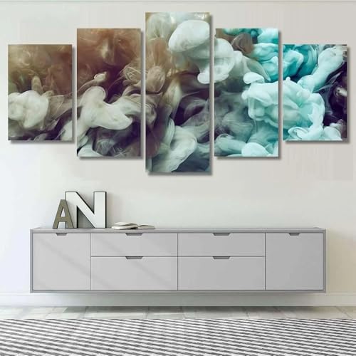 Affiche decoration murale grand format 5 parties pour tableau de salon