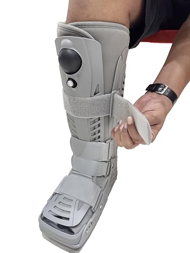 Image of MOTION CAT Walker Boot - Long Length | Size - Medium | Orthopedic Walker Boot for Ankle & Foot Fracture Support | Color - Gray