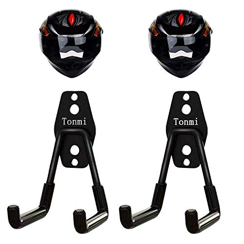 Todefrgu 2PCS Motorcycle Helmet Holder Wall Mount, Helmet Display Wall Mount, Motorcycle Helmet Holder Hook, Helmet Hanger Wall Mount, for Home & Office, Perfect for Display & Storage Rack, No Helmet
