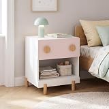 [en.casa] Nachttisch Kinder Vaarentaa Ablagefach 47x40x35 cm Cotton Candy