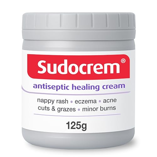 Sudocrem Antiseptic Healing Cream, Zinc Oxide Cream for Nappy Rash, Eczema, Acne, and Minor Burns, 125g (Pack of 1)