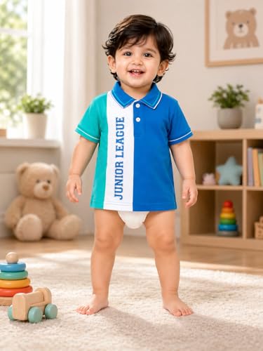 Image of BODYCARE Kids Inafant Boys Half Sleeves Cotton T-Shirt | Skin Friendly Regular Fit | Ultra Soft Breathable Comfortable & Durable | Pack of 2 | Assorted |Casual for Toddler