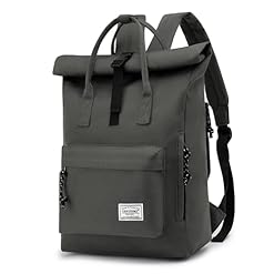 TANTOMI Laptop Rucksack, Rucksack Laptop Tasche 15,6 Zoll, Rucksack Damen und Herren weit öffenbar, Rolltop Rucksack wasserdicht, Backpack Daypack für Schule, Fahrradfahren, Freizeit und Reise