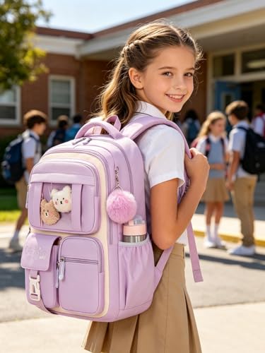 Image of Girls Backpack Kids Backpack for Girls Kawaii Ita Kids School Bookbag for Teen Elementary Middle School