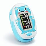 Pulse Oximeter for Kids, Blue Bear Design, Fingertip Blood Oxygen Monitor