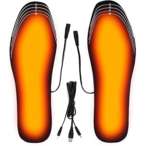 Heating Insoles, USB Rechargeable Heated Insoles, Foot Warmer, Cut Washable Thermal Insoles, Shoes Insoles for Winter Hunting, Skiing, Fishing, Hiking Cover