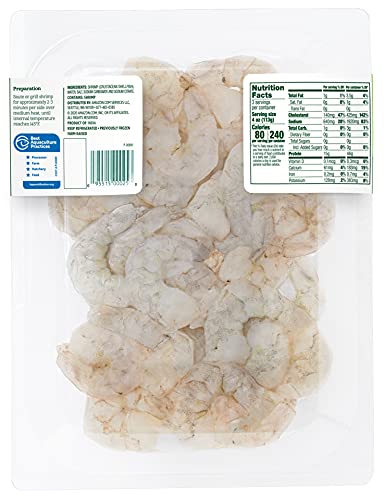 Fresh Brand – Raw Large Peeled & Deveined Tail Off Shrimp (31-40 Count/Pound), 12 Oz, Responsibly Sourced, Phosphate Free (Previously Frozen) #TOP1