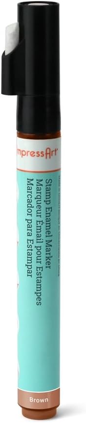 ImpressArt - Metal Stamp Enamel Marker for Metal Stamping & Engraving DIY Jewelry Acrylic Ink (Antique Brown)
