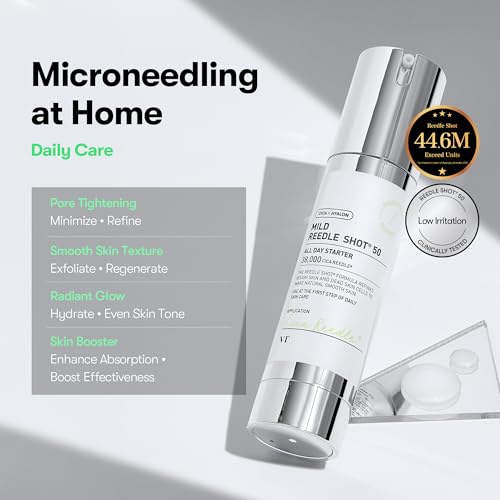 VT COSMETICS CICA Reedle Shot 50, Spicule Microneedling Serum for Pore Care & Exfoliation, Exosome, Centella Asiatica for Glass Skin, Smooth Texture, Korean Liquid Skin Booster (1.69 Fl Oz / 50ml) - Image 4