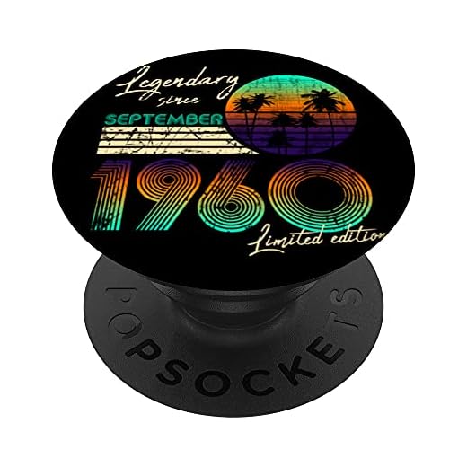 Hombre Nacido En 1960 Septiembre Regalo Cumpleaños 60 Años PopSockets PopGrip Intercambiable
