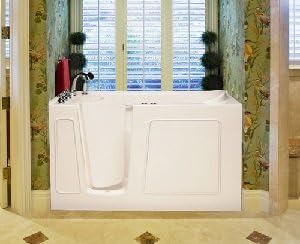 26 x 53 x 38 Inch Walk In Soaker Bath Tub 2653LWS
