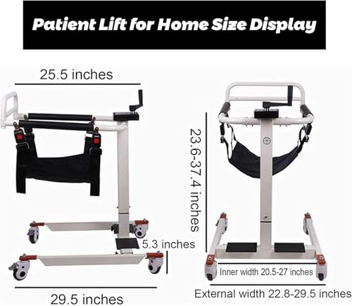 Patiëntenlifthulp Draagbare Patiëntenlift Transfer Rolstoel Lichtgewicht Nachtkastje Rolstoel Rolstoel Liften voor Thuis, Ouderen Patiënten Transfer Lift Gehandicapte Rolstoel, voor Ouderen - Afbeelding 7