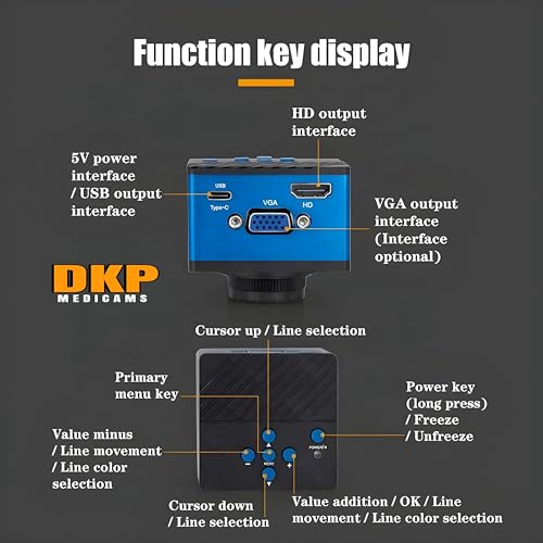 Image of DKP Medicams Microscope Sets HD 48MP 60F /S HDMI /USB Industrial Microscope Camera+130X C Mount Lens+56 LED Ring Light for Phone Chip Repair