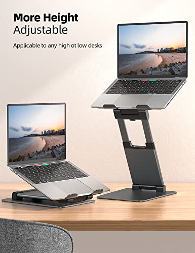 Nulaxy Laptop Stand For Desk, Ergonomic Sit To Stand Laptop Holder Convertor, Adjustable Height From 1.18" To 21", Supports Up To 22Lbs, Compatible With Macbook, All Laptops Computer Tablets 10-17" #TOP2
