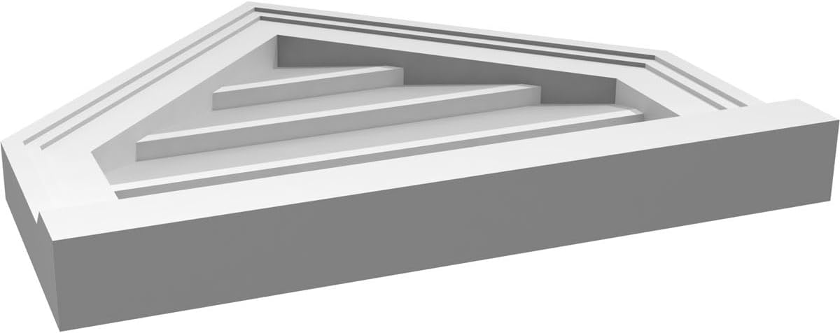 GVSPE18X1603SN-12 Peaked Top Brickmould Sill Frame, Primed Tan Signature Series Surface Mount Gable Vents, 18-in. W x 16-in. H, Unfinished