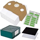 Smartes Sparset - 38 Teile - Passend für Vorwerk Tiger 250, 251 & 252-12 Vlies Staubsaugerbeutel + Filterset + Duft - Bestleistung beim Saugen - Hochwertige Qualität