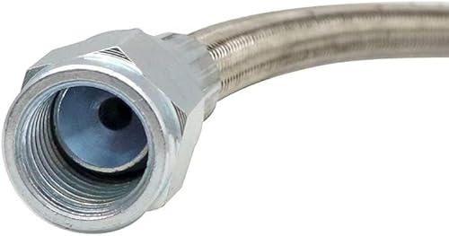 Miniatura 21 de GXARTS Línea de alimentación de aceite Turbo 4AN - Manguera trenzada de acero inoxidable de 12 pulgadas - Extremo recto de 90 grados