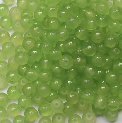 200PCS Glass Beads 8mm Glass Beads for Bracelets Necklaces Jewelry