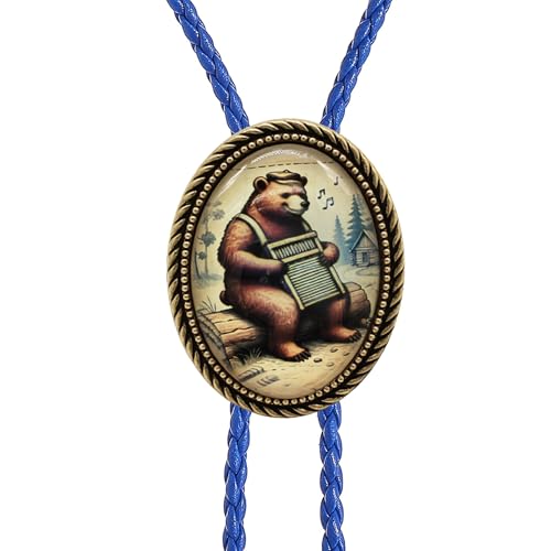 Image of Jeilwiy Bolo Tie for Men Western Cowboy Gothic Bolo Tie Necklace Halloween | Glow in Dark Bolo Tie for Men Women, 3D Halloween Bolo Tie, Gothic Western Ties, String Ties for Men Rodeo Leather Necktie
