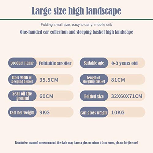3 In 1 Kinderwagen Wandelwagen, Hoge Weergave Kinderwagen, Opvouwbare Luxe Kinderwagen Anti-shock Kinderwagen… - Afbeelding 8