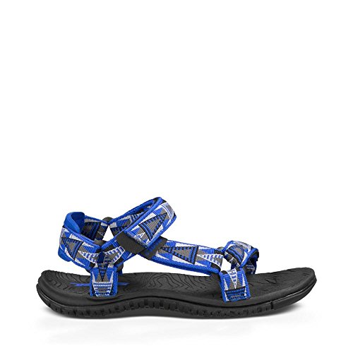 Teva Boy's Hurricane 3 Sandal, Mosaic Blue/Grey, 3 M US Little Kid