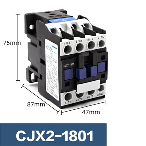 Contacteur CA CJX2-1810 18A 24V pour rail DIN triphasé 3 pôles - 2