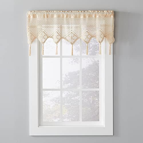 SKL Home by Saturday Knight Ltd. Fleetwood Valance, Natural, 50 inches x 14 inches
