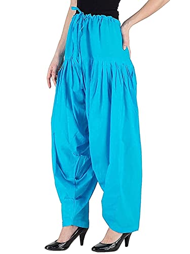 Image of Women's Loose fit Cotton semi Patiyala Salwar White